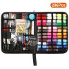 206Pcs Travel Sewing Kit DIY Sewing Supplies Needles Thread Stitching Kit with Scissors Thimble Tape Measure for Adults Kids Beginners Travelers