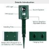 Ultrasonic Animal Repeller IP44 Waterproof Motion Sensor Repellent Outdoor Animal Deterrent w/ Flashing LED Light For Farm Garden Yard Repelling Deer