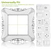 2 Packs Decorative Switch Cover European Romantic Wall Plate Protector w/Adhesive Sticker UK Style for Living Room Bathroom Kitchen