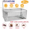 2 Pack Rat Trap Cage Humane Live Rodent Trap Cage Galvanized Iron Mice Mouse Control Bait Catch with Detachable U Shaped Rod