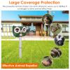 Ultrasonic Animal Repeller Solar Powered Animal Repellent Motion Sensor Animal Chaser IP55 Waterproof for Farm Garden Yard to Drive Deer Raccoon Squir