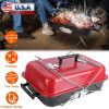 Portable Charcoal Grill Outdoor Tabletop Grill Small Barbecue Smoker Folding BBQ Grill with Lid for Backyard Camping Picnics Beach