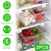 2Pcs Refrigerator Egg Drawer 36 Egg Capacity Snap On Hanging Storage Tray Space Saving Pull Out Egg Container Organizer