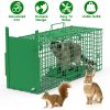 30in 1 Door Live Animal Cage Trap For Animals Under 5LBS Easy To Setup Humane Galvanized Iron Trap Cage For Small Cats Rabbits Squirrels Moles Chipmun