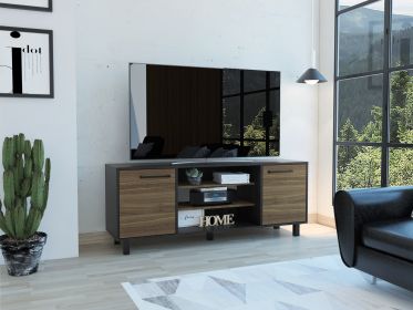 Kaia Tv Stand for TVÂ´s up 55"; Four Shelves; Three Shelves -Black / Pine