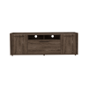 Lyon Tv Stand for TVÂ´s up 55"; One Cabinet; Double Door -Dark Walnut