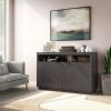 Herringbone TV Stand for TVs up to 55"; Gray