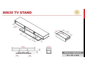 ACME Follian TV Stand in Black 80635