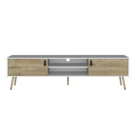 Tv Stand A Magness, Living Room, White / Macadamia