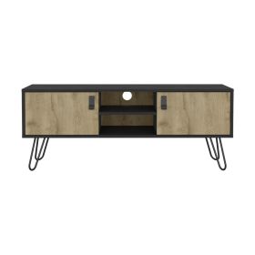 Tv Stand B Magness, Living Room, Black / Macadamia