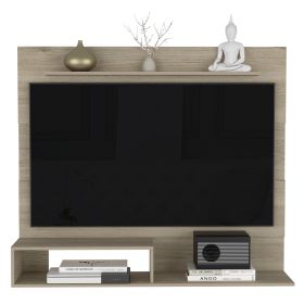 Floating Entertainment Center Albuquerque, Space For The TVÂ´s up 55", Light Pine Finish