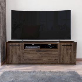 TV Stand for TVÂ´s up 60", Double Door Cabinets, One Flexible Cabinet, Dark Walnut