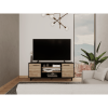 Tv Stand for TVÂ´s up 60", Two Cabinets, Three Shelves, Five Legs, Espresso / Pine