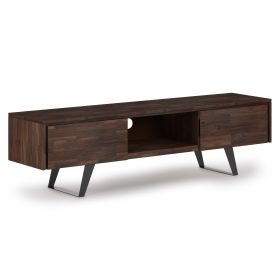 Lowry - 72" TV Media Stand - Distressed Charcoal Brown