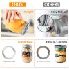 24 Pcs Regular Mouth Canning Jar Metal Rings Split-Type Jar Bands Replacement Fits For Ball Kerr Mason Jars