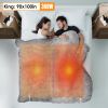 Electric Heated King Size Fleece Heated Blanket with Dual Controller 10 Heating Levels 10 Hours Auto Off Machine Washable for Home Office Usage 90x100