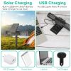 Solar Powered Bug Zapper LED Mosquito Killer Lamp Electronic Pest Control Repellent Insect Killer Repeller with Double Heads