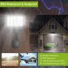 Solar Lights 1000lm Wall Lights Solar Flood Lights w/ Light Sensitivity 120° Motion Sensor IP65 Waterproof 180°Illumination Lamps for Garage Garden Fr