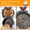 50Pcs Disposable Air Fryer Paper Liner Waterproof Non-Stick Oil-proof Parchment Paper Cooking Baking Paper φ6.29in