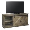 Bridgevine Home Farmhouse 66 inch TV Stand Console for TVs up to 80 inches, No Assembly Required, Barnwood Finish