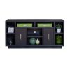 Bridgevine Home Sunset 67 inch TV Stand Console for TVs up to 80 inches, No Assembly Required, Black Finish