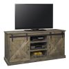 Bridgevine Home Farmhouse 66 inch TV Stand Console for TVs up to 80 inches, No Assembly Required, Barnwood Finish
