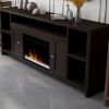 Bridgevine Home Urban Loft 84 inch Electric Fireplace TV Console for TVs up to 95 inches, Minimal Assembly, Mocha Finish
