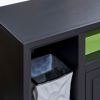 Bridgevine Home Sunset 67 inch TV Stand Console for TVs up to 80 inches, No Assembly Required, Black Finish