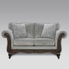 Hernen Carved Wood Frame Gray 5-Piece Living Room Set