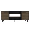 Kaia Tv Stand for TVÂ´s up 55"; Four Shelves; Three Shelves -Black / Pine