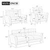 Modern Living Room Sofa Set Linen Upholstered Couch Furniture for Home or Office ,Light Grey,(1+2+3-Seat,Old Sku:SG000368AAA)