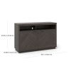 Herringbone TV Stand for TVs up to 55"; Gray