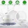 17Pcs Nonstick Cookware Set Induction Kitchen Pots And Pans Set With Detachable Handles Fast Even Heating Frying Pan Sauce Pan Oven Dishwasher Safe Fo