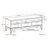 Harper - TV Media Stand - Teak Brown