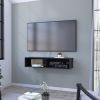 Floating Tv Stand Shelley, Living Room, Black