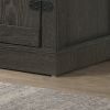 Salma Dark Gray 58" Wide TV Stand with 2 Open Shelves and 2 Cabinets