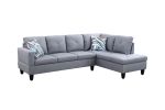 66.5" Grey Linen 3-Piece Living Room Sofa Set