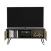 Huna Hairpin Legs TV Stand, Dual-Tone with 2 Doors and Open Shelves