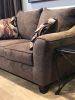 Camero Fabric Pillowback 2-Piece Living Room Set, Sofa and Loveseat, Brown