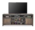 Bridgevine Home Joshua Creek 84 inch TV Stand Console for TVs up to 95 inches, No Assembly Required, Barnwood Finish