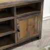 Bridgevine Home Joshua Creek 84 inch TV Stand Console for TVs up to 95 inches, No Assembly Required, Barnwood Finish