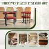 COOLMORE Contemporary Designed PU Fabric Upholstered Accent/Dining Chair/Barrel Side Chairs Kitchen Armchair for Living Room set of 2 (Wine red PU)