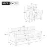 Modern Living Room Sofa Set Linen Upholstered Couch Furniture for Home or Office ,Light Grey-Blue,(1+3-Seat,Old Sku:SG000371AAA)
