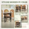 COOLMORE Contemporary Designed PU Fabric Upholstered Accent/Dining Chair/Barrel Side Chairs Kitchen Armchair for Living Room set of 2 (Dark Brown PU)