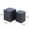 Upgrade MDF Nesting table side table coffee table end table for living room,office,bedroom ,Black Oak set of 2