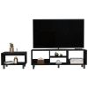 Eclipse Living Room Duo Set with TV Stand And Coffee Table with Steel Accents