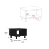Eclipse Living Room Duo Set with TV Stand And Coffee Table with Steel Accents