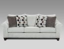 Camero Fabric Pillowback 2-Piece Living Room Set, Sofa and Loveseat, Silver