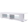 LED TV Stand Modern Entertainment Center with Storage High Gloss Gaming Living Room Bedroom TV cabinet