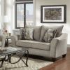 Camero Fabric Pillowback 2-Piece Living Room Set, Sofa and Loveseat, Gray